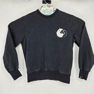 Rag Bone Sweatshirt Mens XS Yin Yang Rats Black Pullover Casual Long Sleeve‎